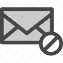 envelope, mail, message, rejected, unavailable