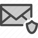 envelope, mail, message, protected, secured, shield 