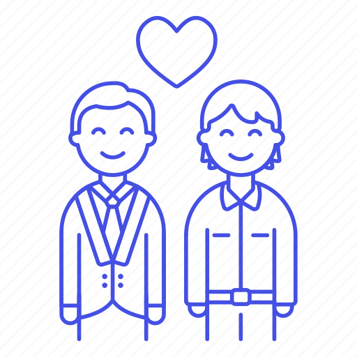 Couple, gay, happy, heart, lgbt, love, lover icon - Download on Iconfinder