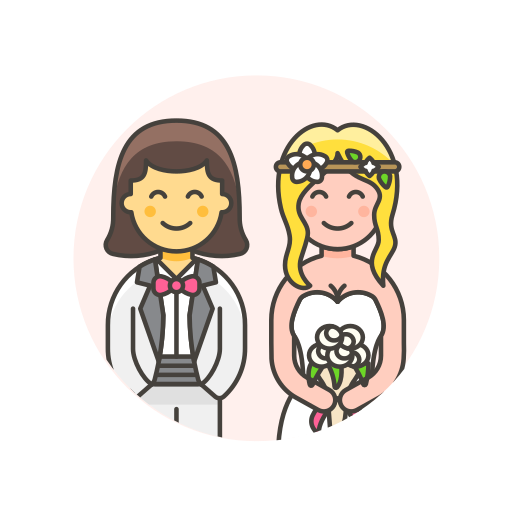 Gown, lesbian, suit, wedding icon - Free download