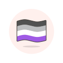 asexual, flag, wave 