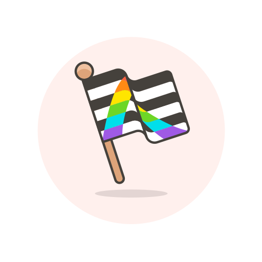 Ally, flag, stick, straight icon - Free download