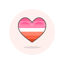 flag, heart, lesbian