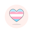 flag, heart, transgender 