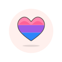 bisexual, flag, heart 