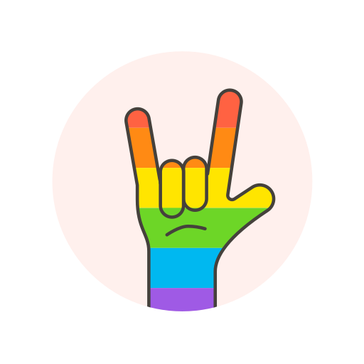Flag, hand, lgbtq, rock icon - Free download on Iconfinder