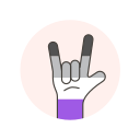 asexual, flag, hand, rock
