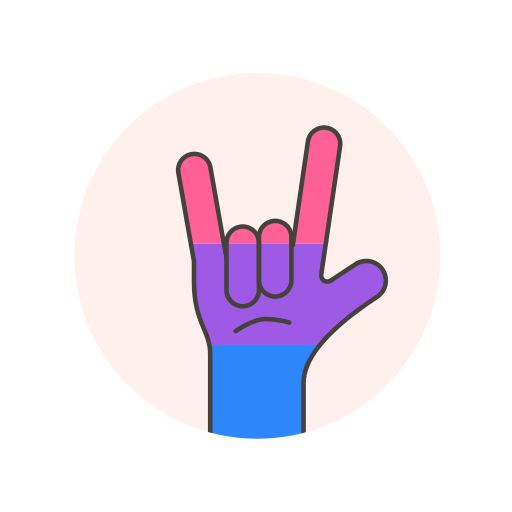 Bisexual, hand, rock icon - Free download on Iconfinder