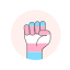 fist, flag, hand, transgender 
