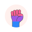 bisexual, fist, flag, hand 