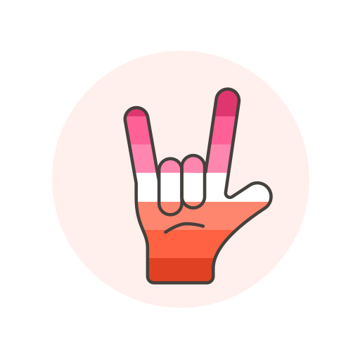 Flag, hand, lesbian, rock icon - Free download on Iconfinder