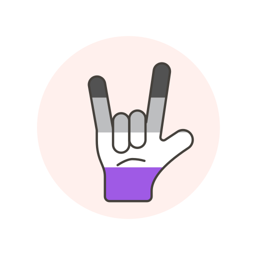 Asexual, flag, hand, rock icon - Free download on Iconfinder