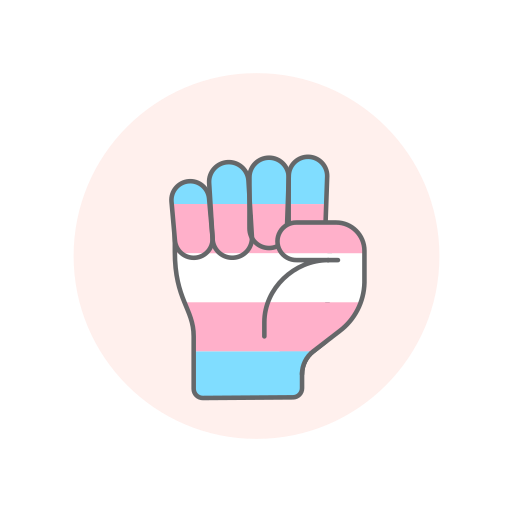 Fist, flag, hand, transgender icon - Free download
