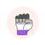 asexual, fist, flag, hand 