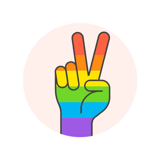 Flag, hand, lgbtq, peace icon - Free download on Iconfinder