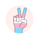 flag, hand, peace, transgender