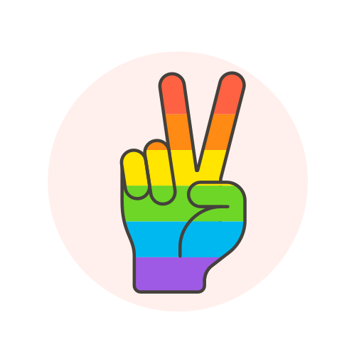 Flag, hand, lgbtq, peace icon - Free download on Iconfinder