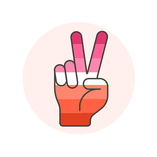 Flag, hand, lesbian, peace icon - Free download