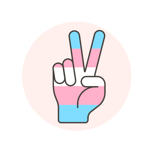 Flag, hand, peace, transgender icon - Free download