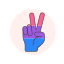 bisexual, hand, peace 