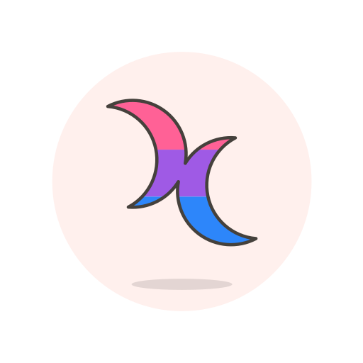 Bisexual, moon, sign icon - Free download on Iconfinder