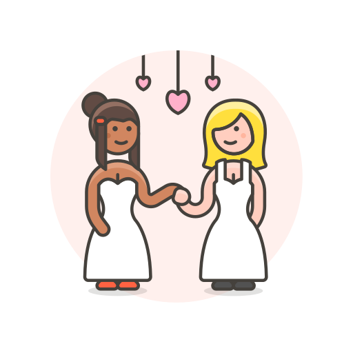 Dance, lesbian, wedding, gowns icon - Free download