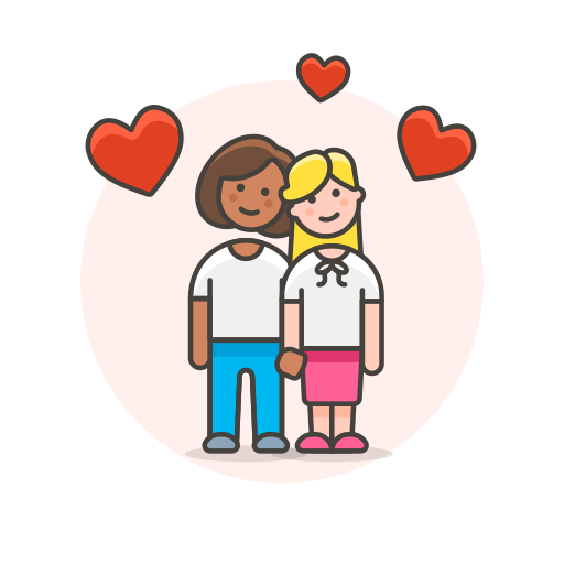 Couple, head, lesbian, love, to icon - Free download