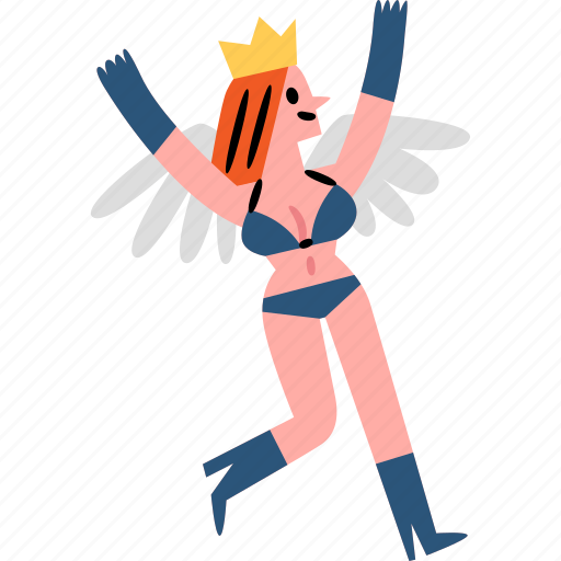 Girl, with, wings, lgbtq, rainbow icon - Download on Iconfinder