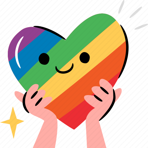 Heart, lgbtq, rainbow, love, pride icon - Download on Iconfinder