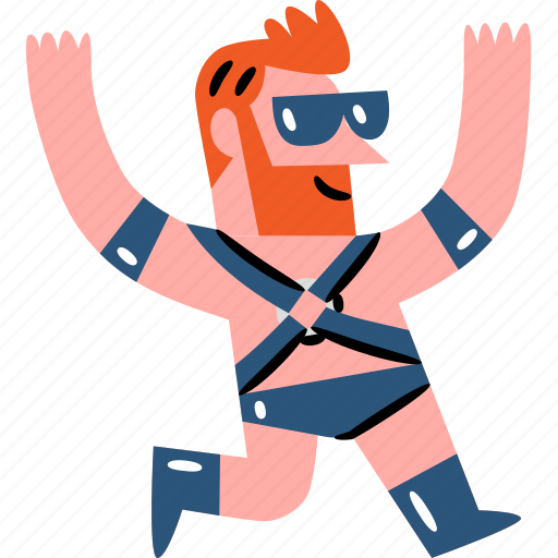Leather, harness, beard, gay, lgbtq, moustache, rainbow icon - Download on Iconfinder
