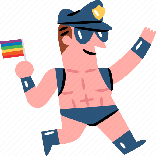 Leather, harness, police, gay, lgbtq, moustache, rainbow icon - Download on Iconfinder