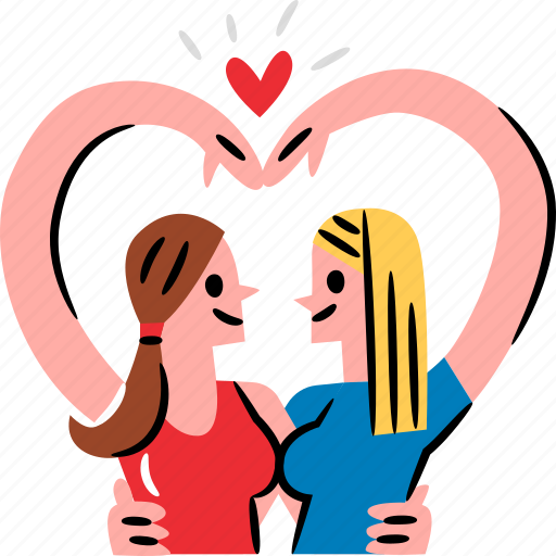 Lesbian, lgbtq, rainbow, love, sign icon - Download on Iconfinder