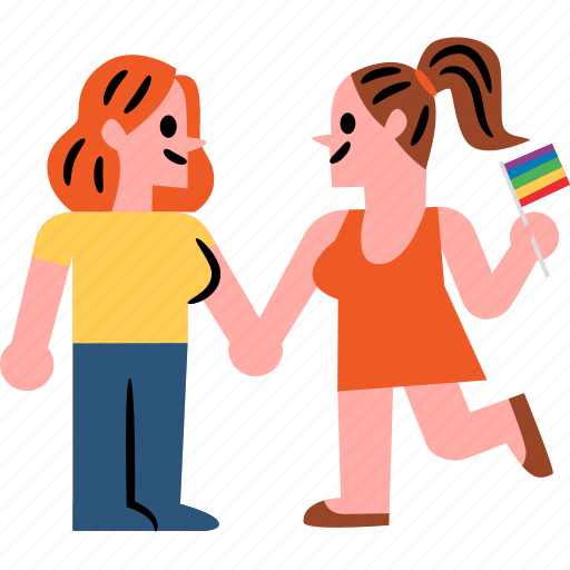 Lesbian, couple, lgbtq, rainbow, love, parade icon - Download on Iconfinder
