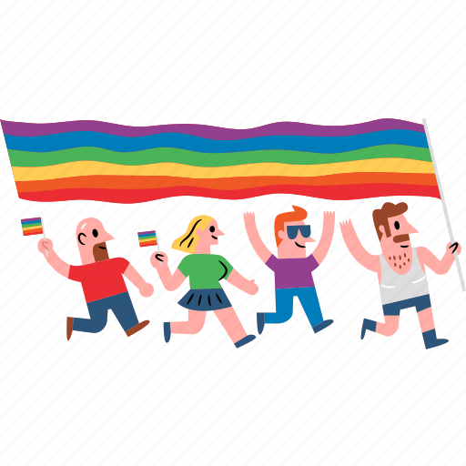 Lgbtq, parade, rainbow, flag, pride icon - Download on Iconfinder