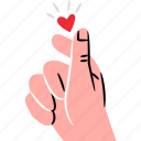 mini, heart, sign, lgbtq, hand, symblo
