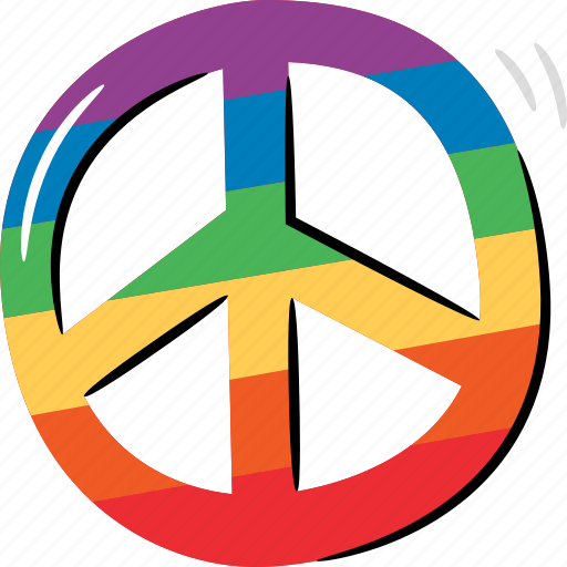Peace, sign, symbol, lgbtq, rainbow icon - Download on Iconfinder