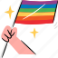 rainbow, flag, lgbtq, peace, pride 