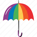 rainbow, umbrella, lgbtq, sign, symblo, pride