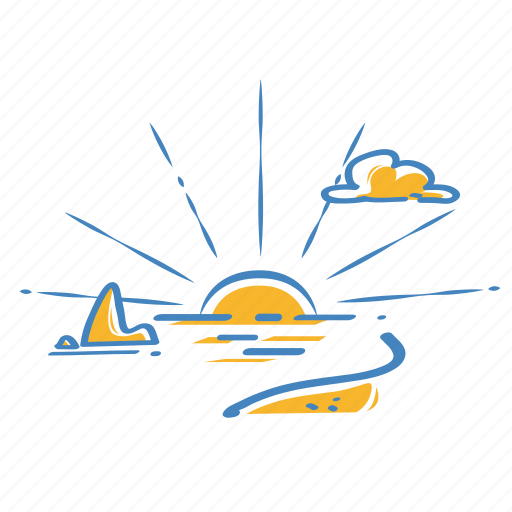 Sunrise, sunset, beach, sun, weather icon - Download on Iconfinder