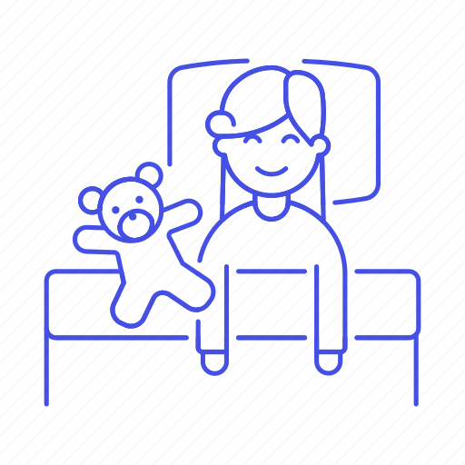 Bed, bedroom, bedtime, blanket, boy, female, figure icon - Download on Iconfinder