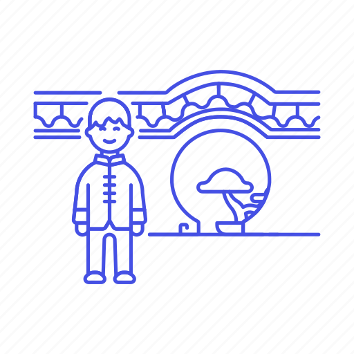 Architecture, chinese, circular, gate, lifestyle, male, moon icon - Download on Iconfinder