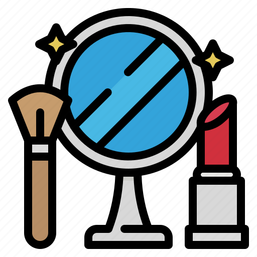 Beauty, lipstick, mirror, brush, beautiful icon - Download on Iconfinder