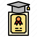 graduation, certificate, diploma, hat, student