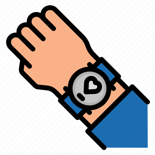 Smartwatch, heart, health, hand, watch icon - Download on Iconfinder
