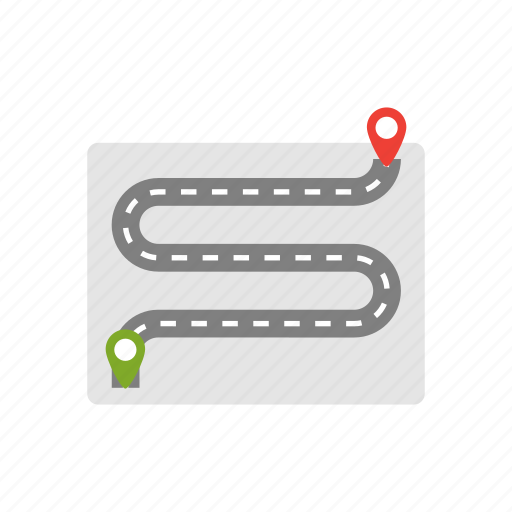 Drive, highway, location, map, ride, road, way icon - Download on Iconfinder
