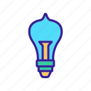 bulb, contour, electricity, idea, light