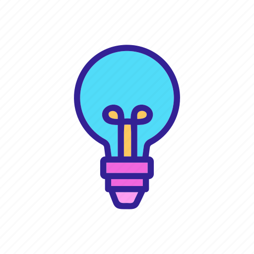 Bulb, contour, electricity, idea, light icon - Download on Iconfinder