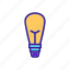 bulb, contour, electricity, idea, light 