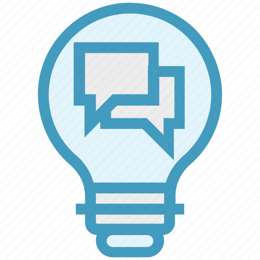 Bulb, chatting, comments, energy, idea, light, light bulb icon - Download on Iconfinder