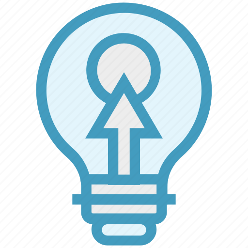 Arrow, bulb, click, energy, idea, light, light bulb icon - Download on Iconfinder